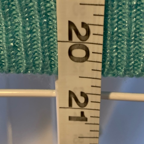 Green sweater vintage with pearl beaded designs - Picture 7 of 8